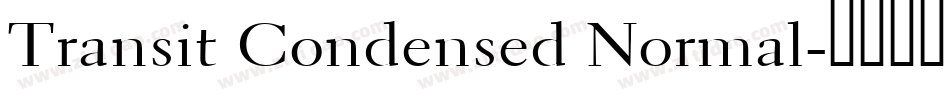 Transit Condensed Normal字体转换